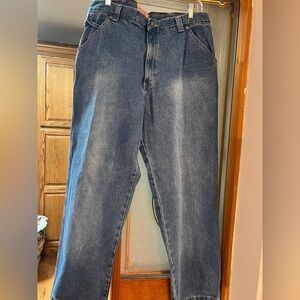 Red Camel Carpenter Jeans Men 38x30 Blue Loop Utility Distressed Cotton Relaxed